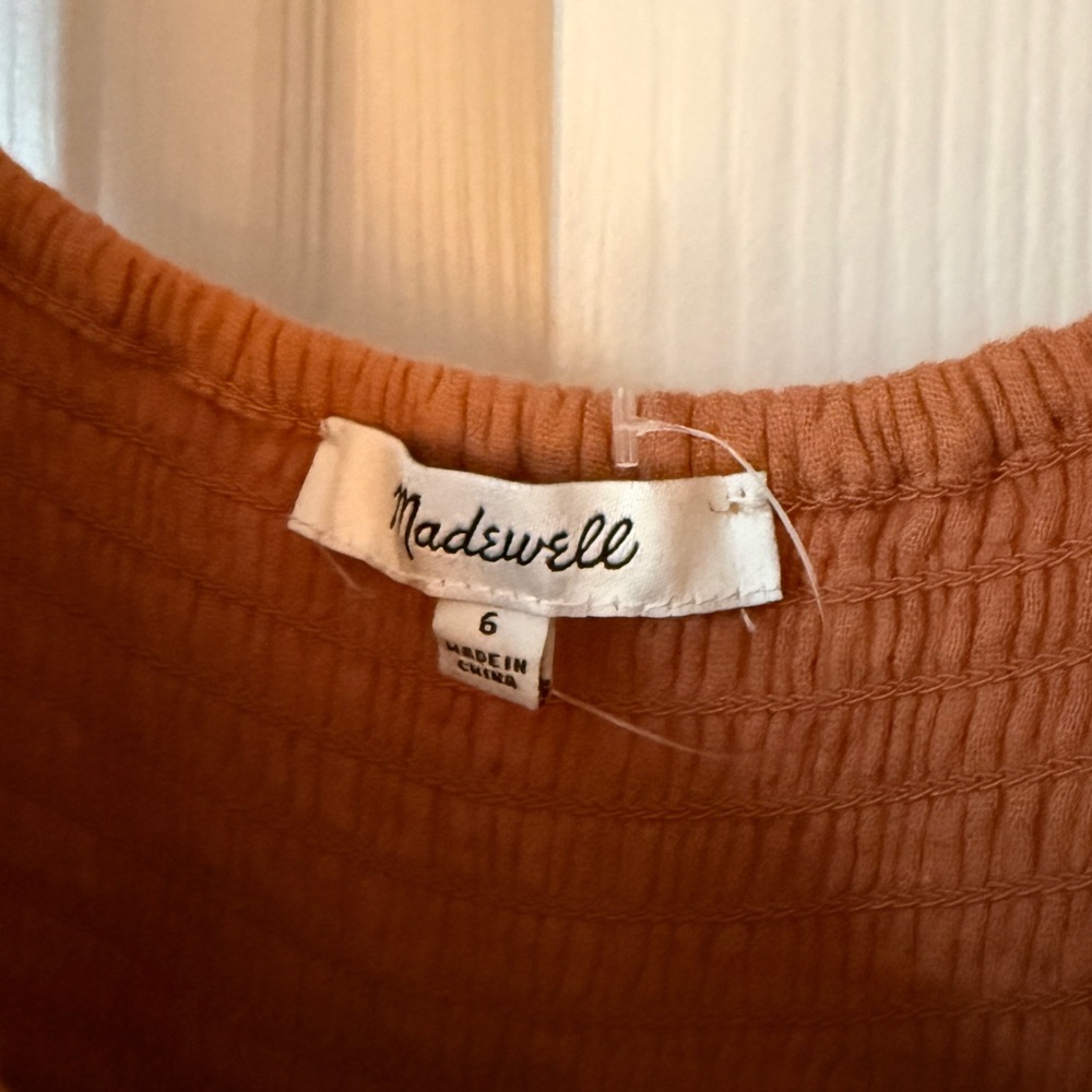 Madewell Burnt Orange Light Spun Lucie Flutter Sleeve Jumpsuit - Picture 4 of 5